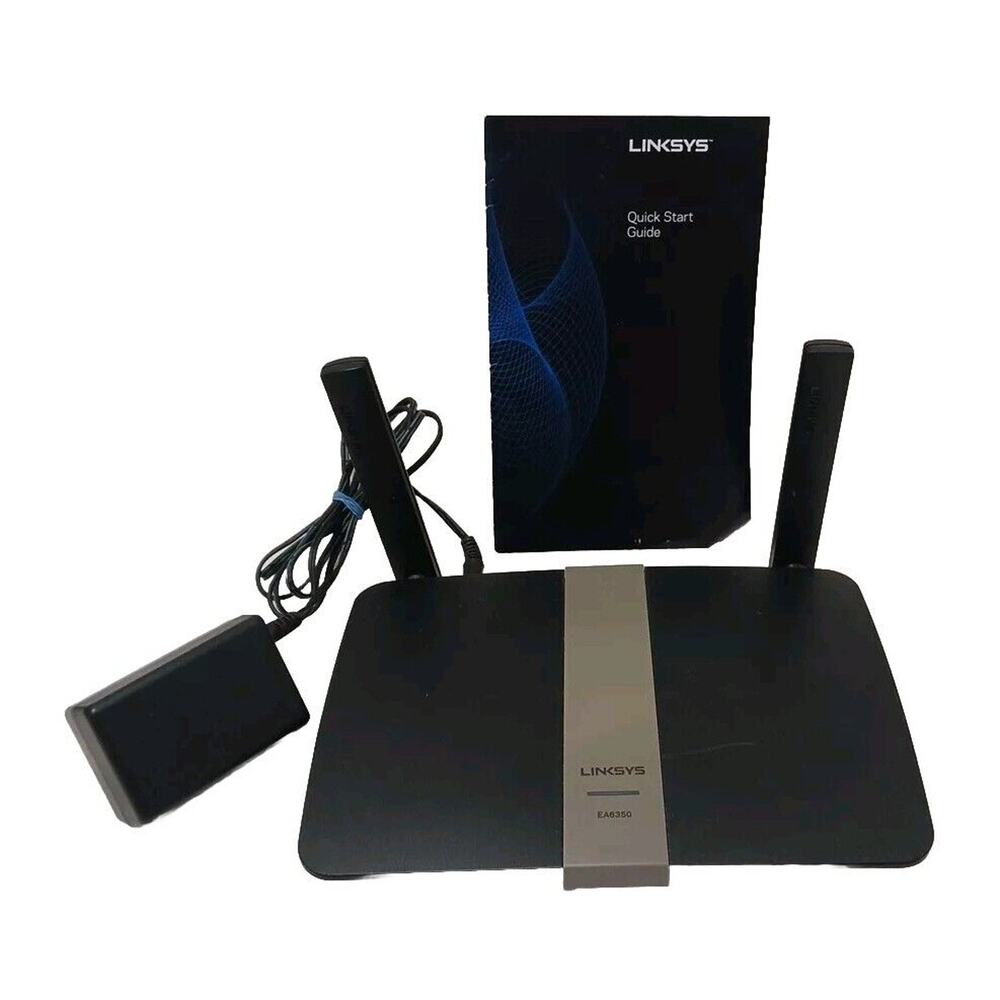 Linksys Wi-Fi Wireless Router w Adapter Chord & Booklet EA6350‎